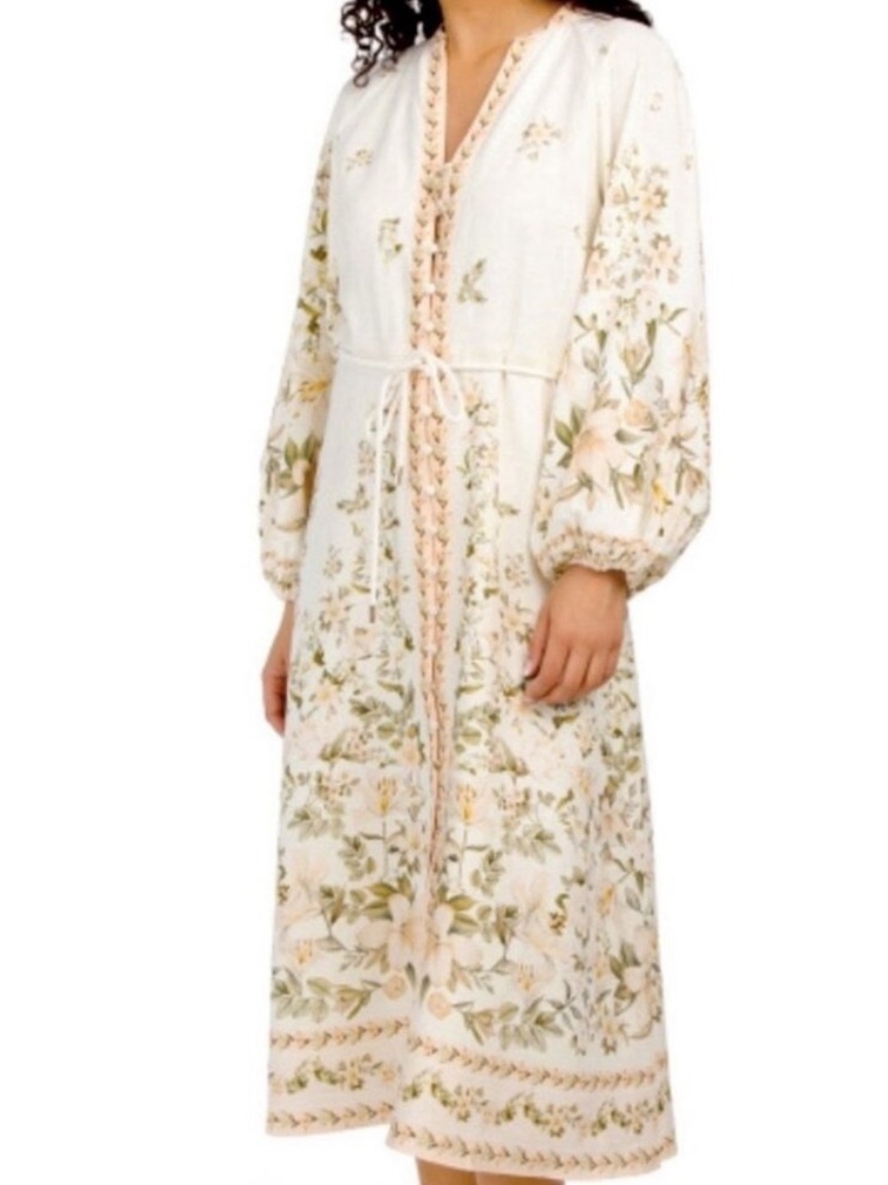 ❗️Calypso St. Barth Cream Floral Embroidered Midi Dress NWT $425! - Picture 4 of 9